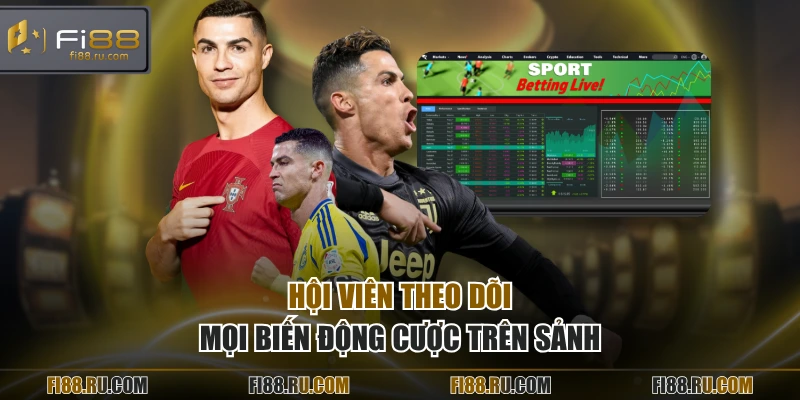 Hội viên theo dõi mọi biến động cược trên sảnh